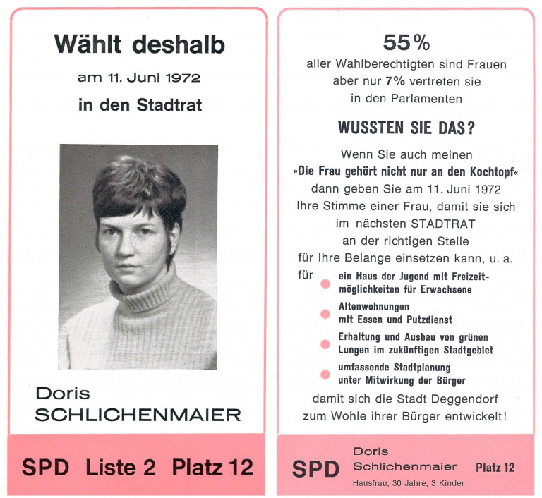 Politik für Deggendorfs Zukunft -> Doris Schlichenmaier SPD